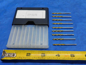 9PCS FTT #41 TIN HSS COUNTERBORE TWIST DRILL BIT CBOR 043-098 0.096 SHANK .096 - RB0779BW2