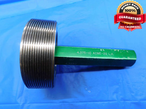 4 3/8 10 ACME 2G LEFT HAND THREAD PLUG GAGE 4.375 GO ONLY P.D. = 4.3250 NA-2G - DW25155RD 4 3/8 10 ACME 2G LEFT HAND THREAD PLUG GAGE 4.375 GO ONLY P.D. = 4.3250 NA-2G - DW25155RD