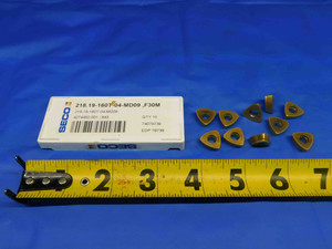 10pcs NEW SECO 218.19-160T-04-MD09 F30M TiN COATED CARBIDE INSERTS EDP79739 - HS1648BC3