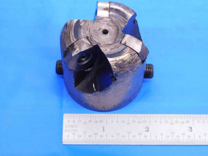 2" O.D. FACE MILL DME UM 2RDA 34 M 1 1/4 SHANK HOLDS 3 INSERTS RNMA 64 2.0 ROUND - AB0955AA3