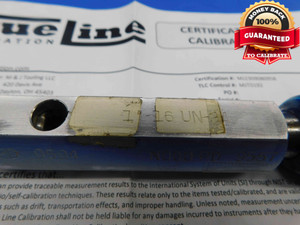 CERTIFIED 1" 16 UN 3A SET THREAD PLUG GAGE 1.0 GO NO GO P.D.'S = .9594 & .9557 - DW25373TLC