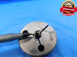 BUDGET 3/8 18 NS LEFT HAND THREAD RING GAGE .375 NO GO ONLY P.D. = .3338 L.H. - DW24242RD