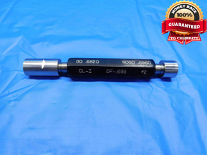 .6820 & .6960 CL Z PIN PLUG GAGE GO NO GO .6875 -.0055 11/16 17.678 mm .682 .696 - BS0143LVR