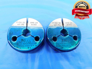 17/32 32 UNS 2A THREAD RING GAGES .53125 .5312 GO NO GO P.D.'S = .5099 & .5064 - DW25467BF3