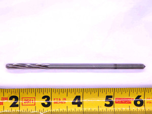 LSI 3/16 O.D. HSS CHUCKING REAMER SPIRAL 6 FLUTE .1875 ONSIZE 3/16 SHANK - BS0492BK2