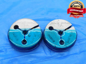 1/4 32 UNEF 2A LEFT HAND THREAD RING GAGES .25 GO NO GO P.D.'S = .2277 & .2245 - DW25767BH3