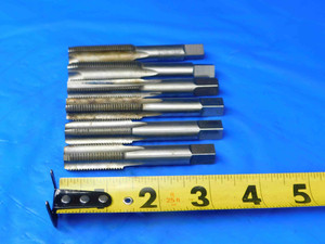 6 PCS VARIOUS BRANDS 9/16 18 GH3 HSS BOTTOMING / PLUG TAPS 3 & 4 STRAIGHT FL - BR0835BI3