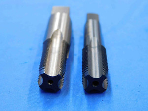 2pcs OSG & REGAL 1/8 - 27 NPS PIPE TAPS 4 STRAIGHT FLUTE HAND TAPPING - RB2081LVR