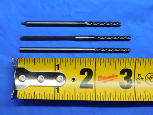 LOT OF 3 1/8 OD SOLID CARBIDE END MILLS 1" LOC MODIFIED SHANKS .125 MILLING - BS0842AY3