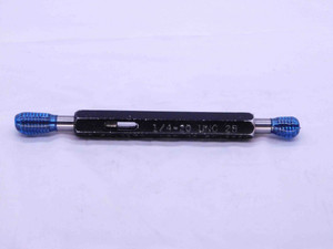 1/4 20 UNC 2B THREAD PLUG GAGE .25 .250 .2500 GO NO GO P.D.'S = .2175 & .2224 - BL2661CBRL