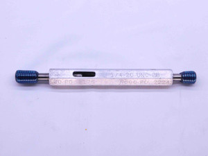 1/4 20 UNC 2B THREAD PLUG GAGE .25 .250 .2500 GO NO GO P.D.'S = .2175 & .2224 - BL2661CBRL