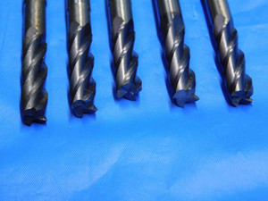 5pc LOT 1/4" OD GARR REGROUND SOLID CARBIDE END MILLS 3/4" - 1" LOC .25 SHANK - BS0876AY3