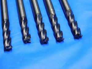 LOT OF 5 1/4" OD GARR SOLID CARBIDE CORNER RADIUS END MILLS 1" LOC 1/4 SHANK .25 - BS0870AY3