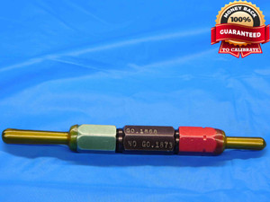 .1868 & .1873 CL Z PIN PLUG GAGE GO NO GO .1875 -.0002 UNDERSIZE 3/16 4.757 mm - BT0007LVR