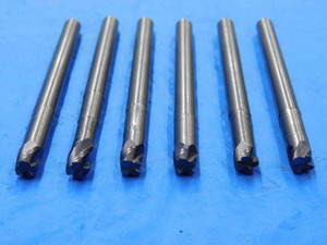 6pc LOT REGROUND 1/4 O.D. CARBIDE END MILLS CORNER RADIUS EXTRA LONG .25 GARR - RB2282AY3