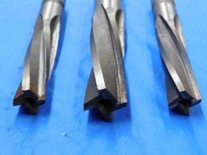 SET OF 3 HSS SQUARE END MILLS 1/2 & 5/8 OD 2 1/4 LOC 4 FLUTES .5 .625 TOOLING - RB2302CK2