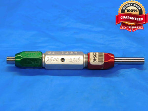.2500 & .2515 PIN PLUG GAGE GO NO GO ONSIZE 1/4 6.350 mm .250 - BT0071LVR