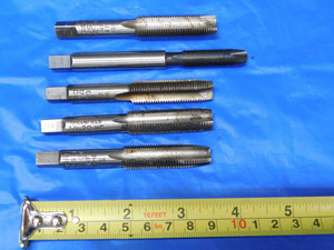 5pcs 1/2 - 20 NF HSS PLUG & TAPER TAPS STRAIGHT FLUTE & SPIRAL POINT .5 UNF - BS1079LVR