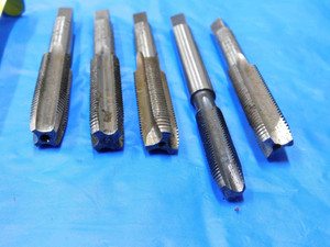 5pcs 1/2 - 20 NF HSS PLUG & TAPER TAPS STRAIGHT FLUTE & SPIRAL POINT .5 UNF - BS1079LVR