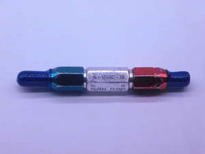 3/8 16 UNC 3B THREAD PLUG GAGE .375 .3750 GO NO GO P.D.'S = .3344 & .3387 CHECK - DW25985BK3