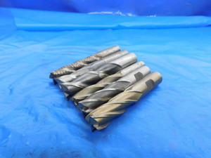 6PCS ROUGHING & SQUARE HSS END MILL VARIOUS SIZES FROM 1/2 - 51/64 .5 - .7968 - BT0394LVR