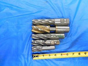 5PCS CORNER RADIUS & SQUARE HSS END MILL VARIOUS SIZES LABELED FROM 1" - 1 1/2 - BT0396LVR