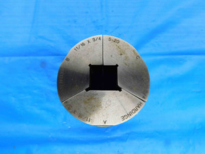 3PC SET HARDINGE SMOOTH SQUARE COLLET PADS S20 SIZE 11/16 .6875 USA MADE - BT0667BC3