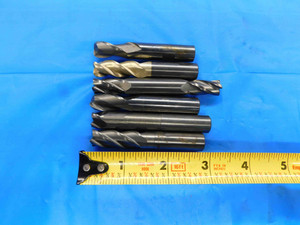 6PCS 1/2 O.D. SQUARE & CORNER RADIUS CARBIDE END MILLS UP TO 1" LOC 1/2 SHANK - BT0737LVR