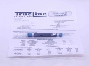 CERTIFIED 5/16 32 UNEF 2B THREAD PLUG GAGE .3125 GO NO GO PD'S = .2922 & .2964 - DW26163TLC