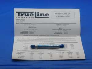 CERTIFIED 5/16 18 UNC 2B THREAD PLUG GAGE .3125 GO NO GO P.D.'S = .2764 & .2817 - DW26282TLC