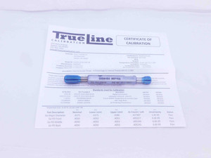 CERTIFIED 7/16 20 UNF 2B THREAD PLUG GAGE .4375 GO NO GO P.D.'S = .4050 & .4104 - DW26297TLC