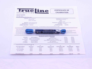 CERTIFIED 7/16 20 UNF 2B THREAD PLUG GAGE .4375 GO NO GO P.D.'S = .4050 & .4104 - DW26297TLC