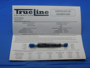 CERTIFIED 5/16 32 UNEF 3B THREAD PLUG GAGE .3125 GO NO GO PD'S = .2922 & .2953 - DW26287TLC
