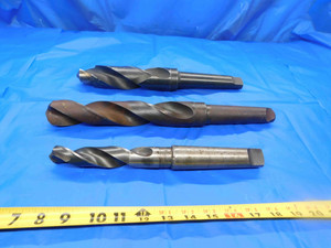 3 PC. HSS MORSE TAPER #4 DRILL BITS MT#4 SIZES FROM 1 3/32" TO 1 11/16"