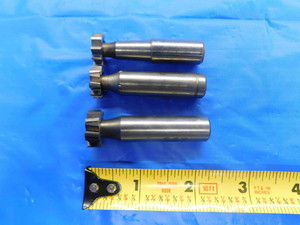 3PCS HSS KEYSEAT CUTTERS ABOUT 41/64 - 23/32 O.D. 1/2 SHANK DIA SIDE MILLING - BT0850LVR