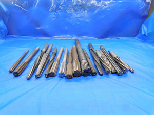 17PCS LOT HSS REAMERS VARIOUS SIZES FROM 3/8 - 1 1/8 CHUCKING HAND TAPER BRIDGE