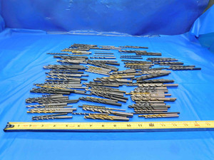 100+PCS LOT HSS JOBBER LENGTH TWIST DRILL BITS VARIOUS SIZES FROM 7/64 - 7/16 - BT0884BM2
