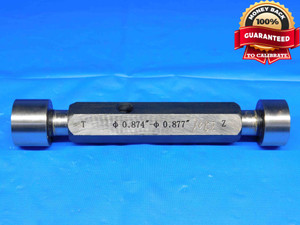 .8740 & .8770 PIN PLUG GAGE GO NO GO .8750 -.0010 UNDERSIZE 7/8 22 mm .874 .877 - BR1899BA3