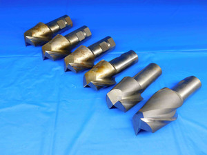 LOT OF 6 HSS 2 FLUTE SQUARE END MILLS 2" CUTTING DIAMETER 1 1/4 SHANK DIA 2.0 - BR1918BY2