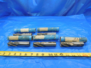 5 PC. LOT OF SQUARE HSS END MILLS 1"  CUTTING DIAMETER 1" SHANK 2" LOC 1.0 - CB0564BY2