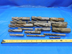 18PCS HSS SQUARE, BALL NOSE, RADIUS END MILLS VARIOUS SIZES FROM 11/32 - 1 1/2 - BT0947BY2