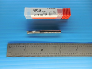 DATA FLUTE D56764 3/16 DIA. 3/16 SHANK 5/16 LOC 2" OAL 2 FLUTE END MILL TOOL