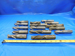 15PCS LOT HSS END MILLS VARIOUS SIZES FROM 59/64 - 1" SQUARE BALL NOSE TOOLING - BT0965BY2