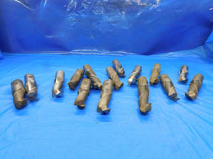 15PCS LOT HSS END MILLS VARIOUS SIZES FROM 59/64 - 1" SQUARE BALL NOSE TOOLING - BT0965BY2