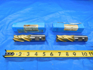 2 PC REGROUND SQUARE END MILLS TiN COATED 1" CUTTING DIA. 1" SHANK DIA.  1.0 - CB0631BY2