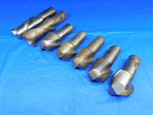LOT OF 7 HSS SQUARE / CORNER RADIUS END MILLS CUTTING DIAMETERS 1 1/2, 1 3/4, 2" - BR2071BY2