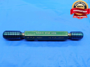 9/16 8 STUB ACME THREAD PLUG GAGE .5625 GO NO GO P.D.'S = .5250 & .5404 2G - DW26370RD 9/16 8 STUB ACME THREAD PLUG GAGE .5625 GO NO GO P.D.'S = .5250 & .5404 2G - DW26370RD