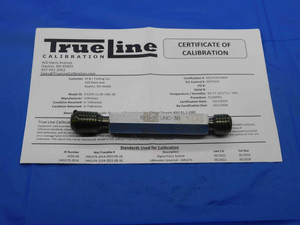 CERTIFIED 5/8 11 UNC 3B THREAD PLUG GAGE .625 GO NO GO P.D.'S = .5660 & .5714 - DW26380TLC CERTIFIED 5/8 11 UNC 3B THREAD PLUG GAGE .625 GO NO GO P.D.'S = .5660 & .5714 - DW26380TLC