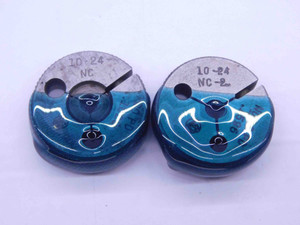 10 24 NC 2 THREAD RING GAGES #10 .190 GO NO GO P.D.'S = .1629 & .1596 UNC-2 - DW26386RD