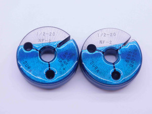 1/2 20 NF 2 THREAD RING GAGES .5 .50 .500 GO NO GO P.D.'S = .4675 & .4639 UNF-2 - DW26395RD